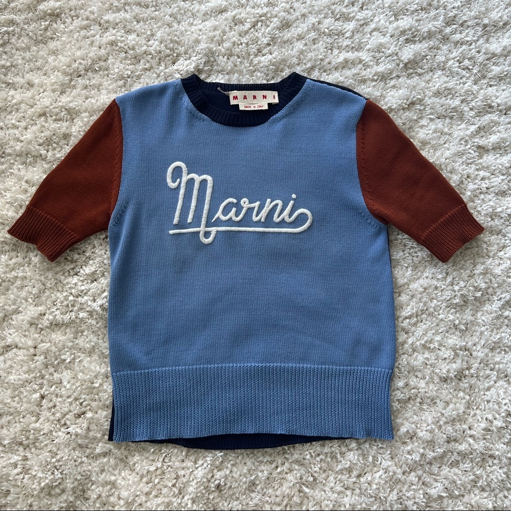 MARNI Short Sleeved Cotton Sweater